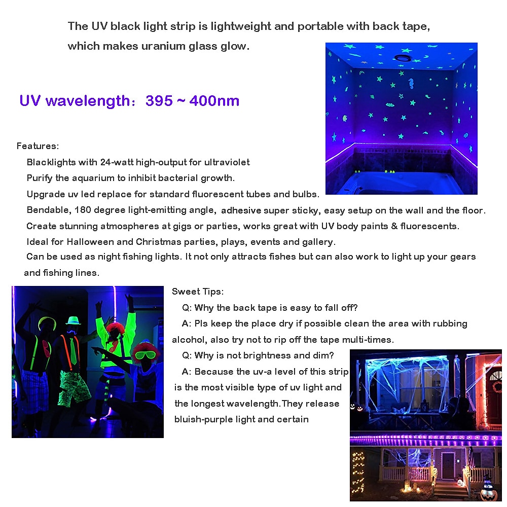 Taicron Uvc+Uva 3535 Flexible Strip Light - UVC Flex LED Strip Lights - 6