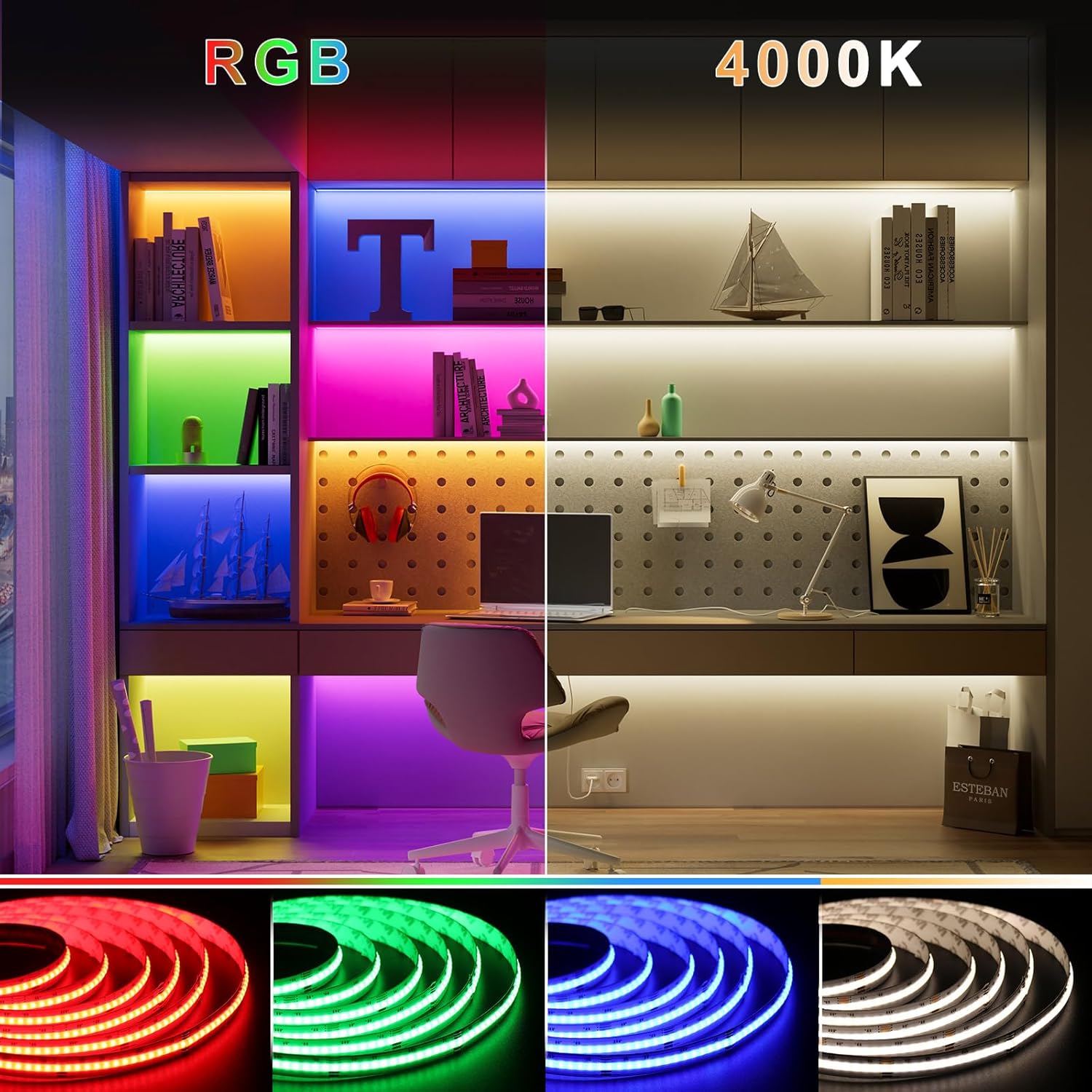 TKL-COB-RGBW-784D - COB LED Strip Light - 1